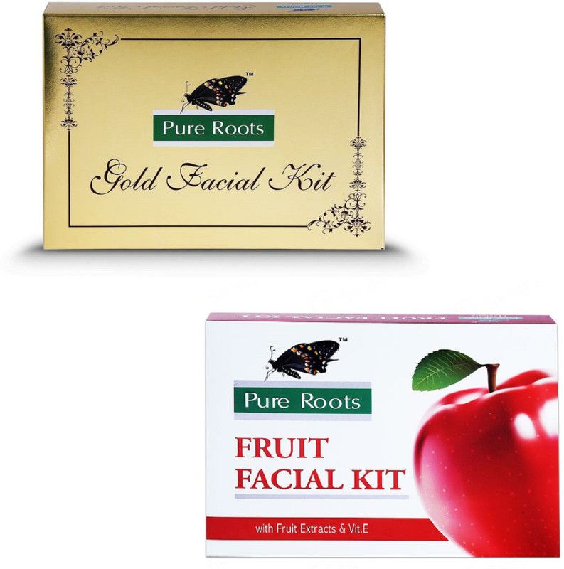 Pure Roots Gold & Fruit Facial Kit 300G + 300G  (2 x 300 g)