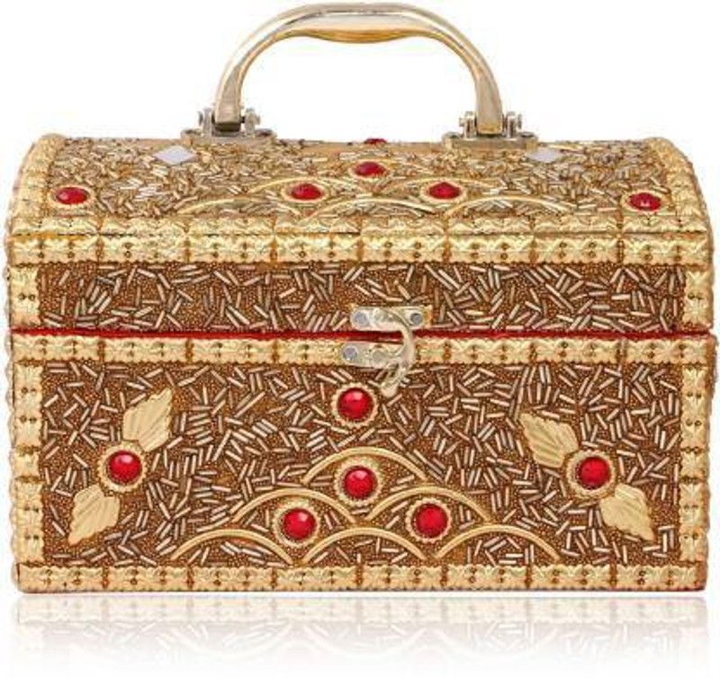 Singaar Multipurpose Cosmetic Box for Pride and Box to Keep Bangles, Jewelry, & Makeup Essentials Things and Gifting Purpose for Female This Box Contains Your Favourite Cosmetic Products And Keep Bangles Vanity Box  (Golden)