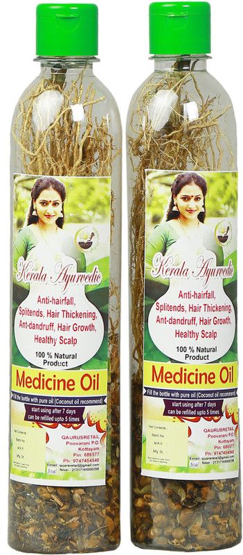 Kerala Ayurvedic Herbal Medicine Hair Oil Mix - ( Oil Not Included) Pack Of 2 Hair Oil  (50 g)