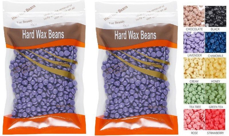 NADJA Hair Removal Hard Wax Beans For Body Depilatory (COMBO PACK OF RANDOM COLOURS) Wax  (200 g, Set of 2)