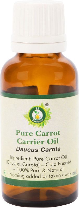 R V Essential Pure Carrot Carrier Oil 50ml- Daucus Carota (100% Pure and Natural Cold Pressed)  (50 ml)