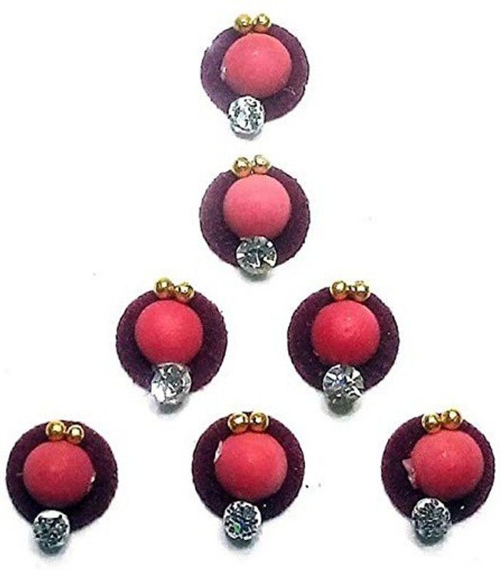 zaysoo ÃÂ Maroon Stylish Round Bindis for Women and GirlÃÂ  Forehead Maroon Bindis  (Deginer, Mugli, Marathi, Bengali, Bollywood style.)