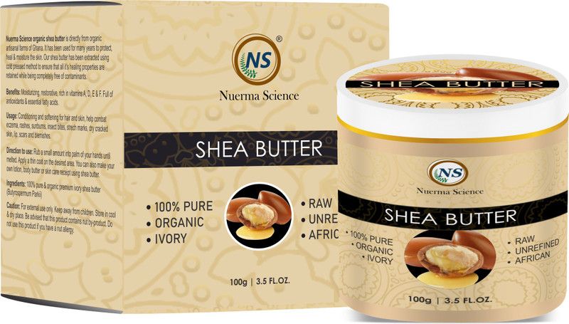 Nuerma Science 100 % Pure Ivory African Shea Butter Raw  (100 g)
