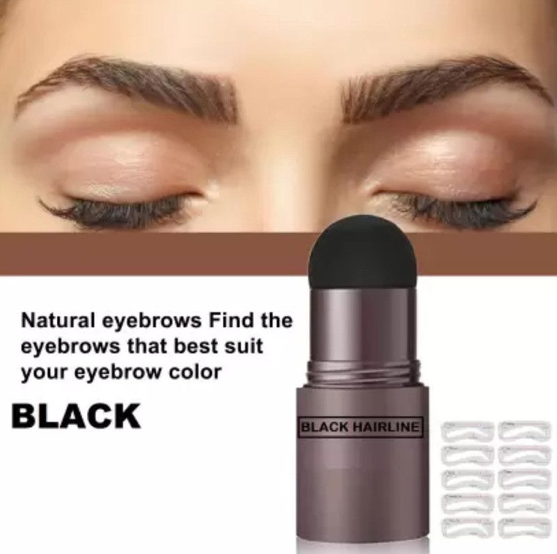 feelhigh PROFESSIONAL Eyebrow Stamp Waterproof, One Step Brow Stamp Stencil 10 g  (BLACK)