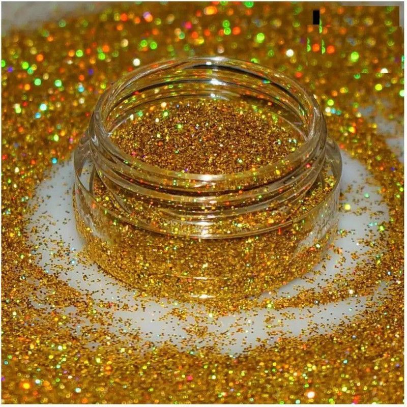 Yuency NEW 3D Finish Multi Purpose Soft Touch Gold shimmery glitter  (GOLD)