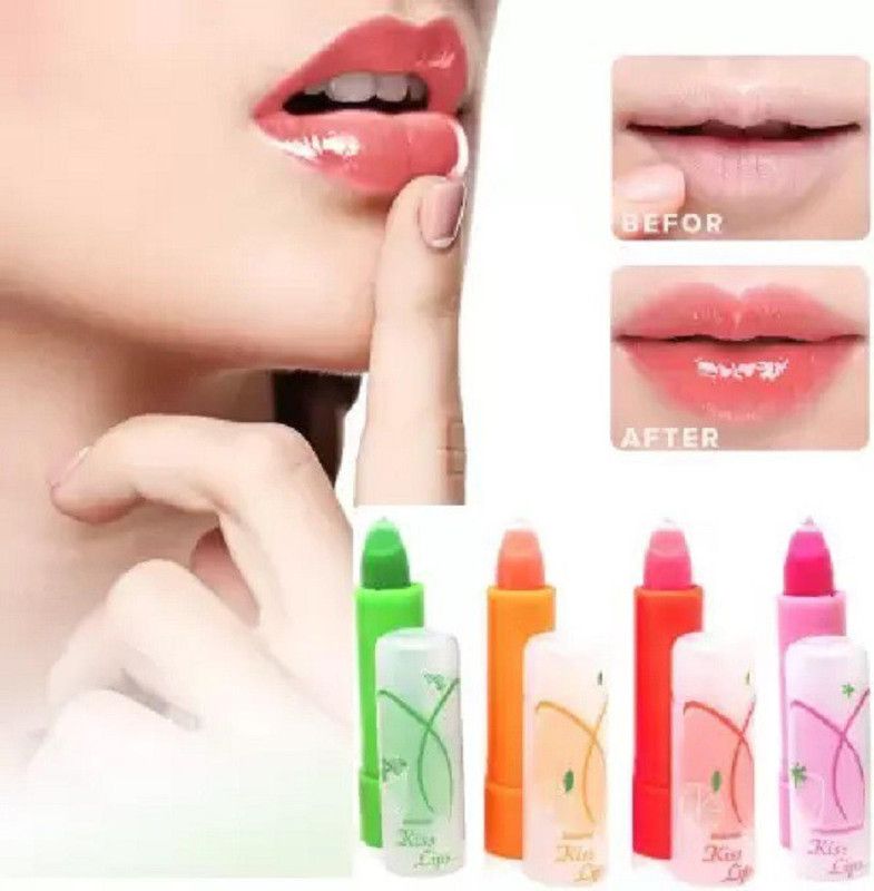 Herrlich Perfect Natural 3D Lip Balm Long Lasting Lip FRUITS  (Pack of: 4, 12 g)