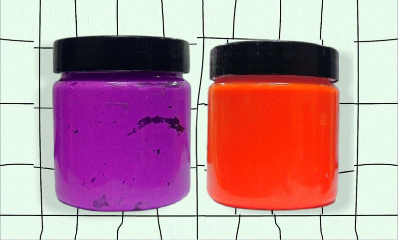 GULGLOW TEMPORARY HAIR DYEING SOFT ORANGE & PURPLE CREAMY WAX FOR MEN & WOMEN COMBO OF 2 Hair Wax  (200 g)