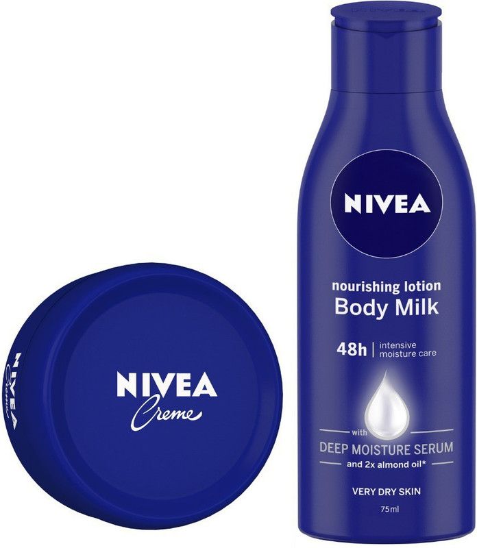 NIVEA Crme 200ml with Nourishing Body Milk Lotion, 75ml  (275 ml)