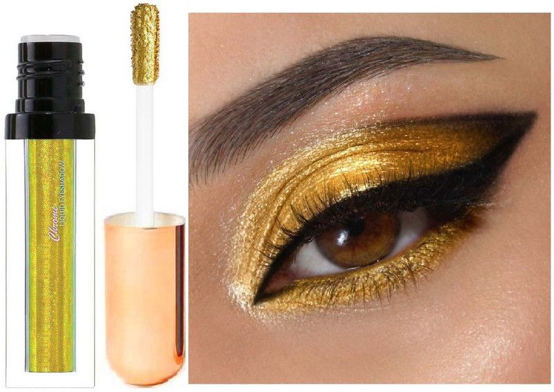 THTC Glitter Eyeshadow Long Lasting & Quick-Drying -P102 7 ml  (Golden)