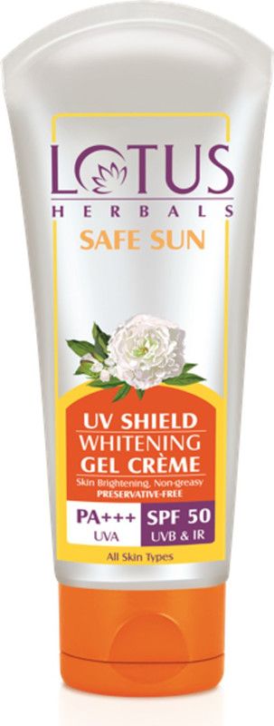 LOTUS Herbals Safe Sun UV Shield Whitening Gel CrÃ¨me - SPF 50 PA+++  (50 g)
