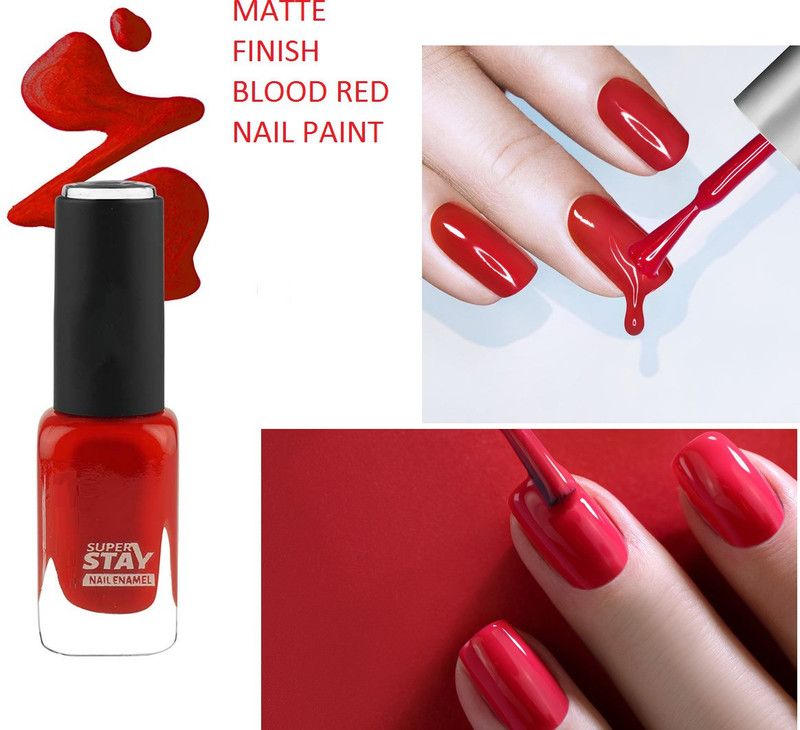 ADJD Premium Matte Nail Polish blood red color matte finish blood red