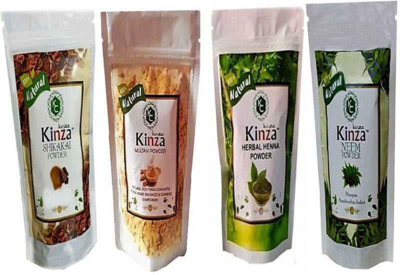 kinzaq Combo Of Cleanser Of Hair Shikakai Neem Natural Henna & Multani Powder  (400 g)