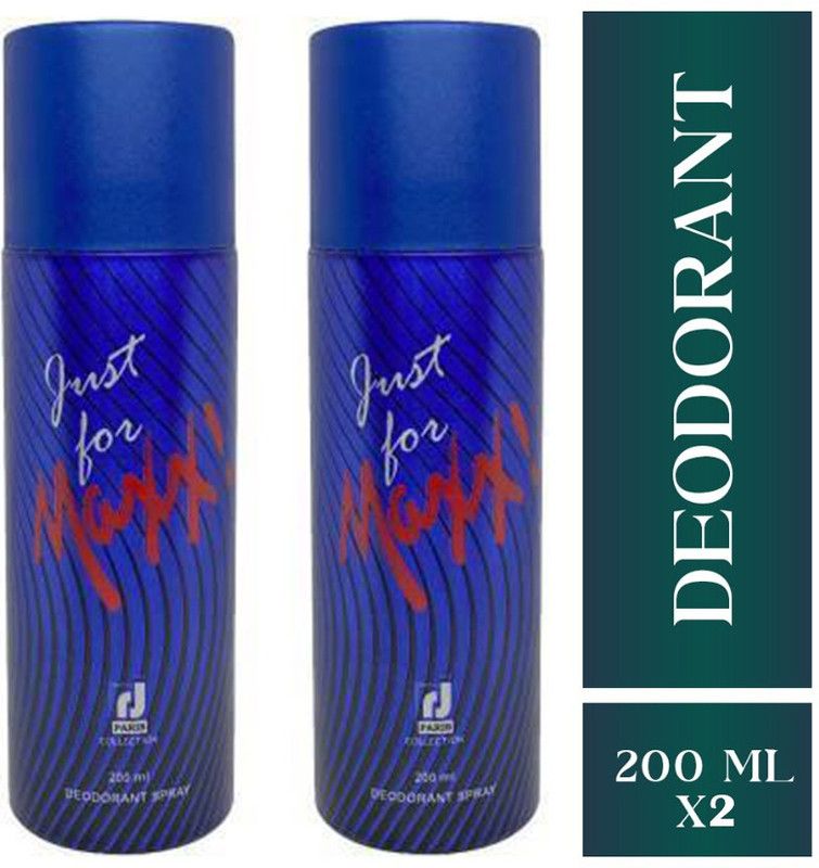 R J PARIS PROFESSIONAL JUST FOR MAXX Combo Pack Deodorant Spray - For Men & Women  (400 ml, Pack of 2)