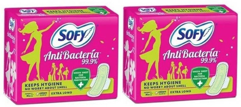 SOFY Bodyfit Anti Bacteria (30+30)m Sanitary Pad  (Pack of 2)