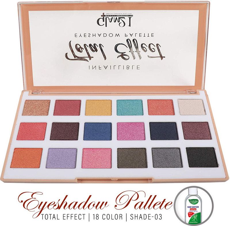 Glam21 Total Effect Eyeshadow Palette, (ES141-03), Multicolor, 23g With Lilium Hand Cleanser 23 g  (Multcolor)