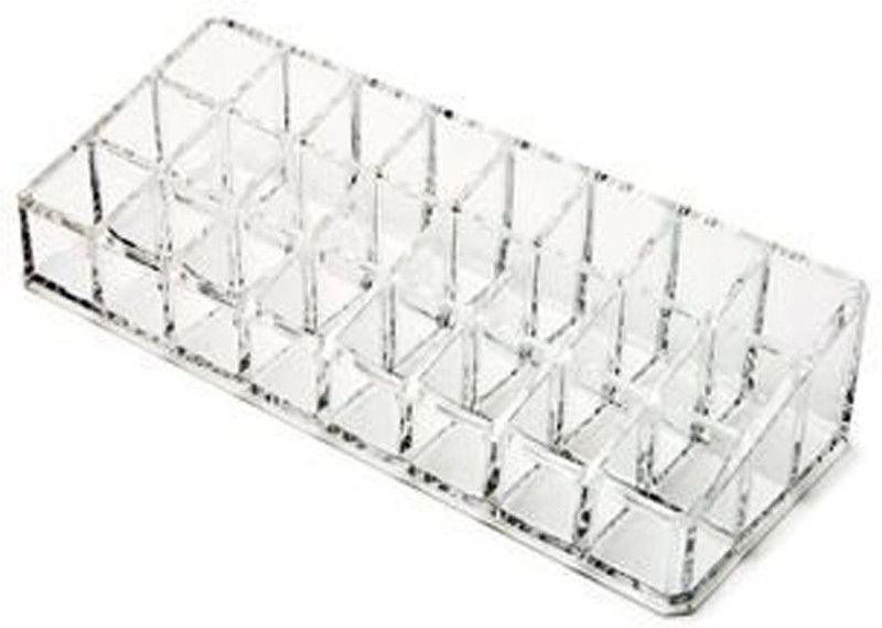 Vidisa 24 Slot Acrylic Makeup Organizer Lipstick Holder Makeup Box Vanity Box  (White)