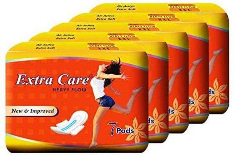 Extra Care Heavy Flow Sanitary Pad  (Pack of 5)