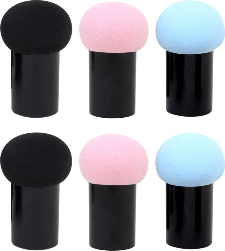 Byoode Mushroom Head Beauty Blender Soft For Makeup, Beauty,Foundation Blender 6 Pcs (Multicolor)
