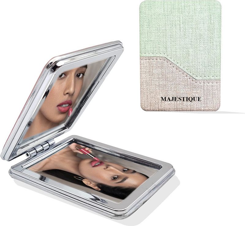 MAJESTIQUE Portable Double-Sided Mirror Distortion-Free Travel Makeup Mirror