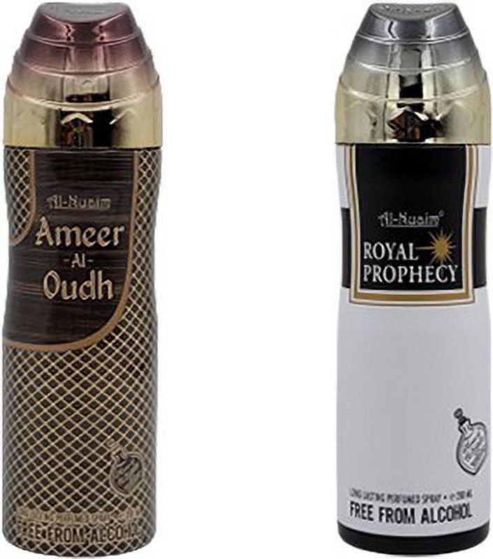 Al-Nuaim Ameer al oudh and royal prophecy Deodorant Spray - For Men & Women  (400 ml, Pack of 2)