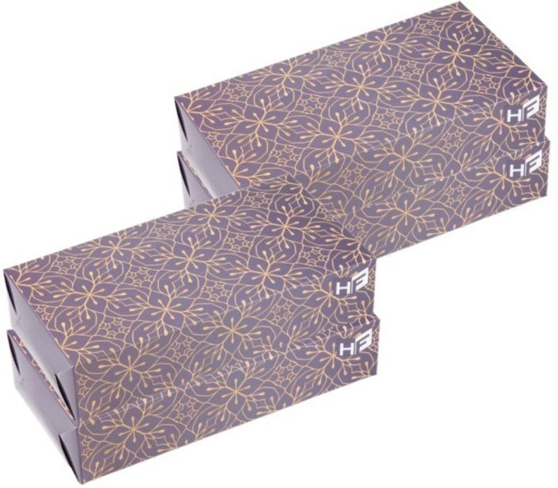 Home Float |Soft Premium Facial Tissues 2ply 100 Pulls Each (Traditional Purple)(Pack of 4)  (400 Tissues)