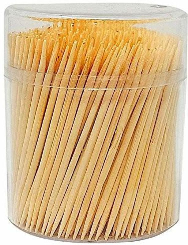 gorgeous moment Wooden Toothpick Bamboo Sticks - Party Sticks - Fruit Skewer -Kabab - Pointed Tip  (Pack of 50)