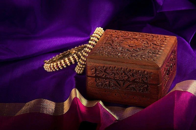 Smarts collection Handmade Wooden Jewelry Box for Women Jewel Organizer jewellery Vanity Box  (Brown)