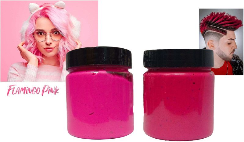 Latixmat TEMPORARY HAIR DYEING RED & PINK CREAMY WAX FOR MEN & WOMEN COMBO Hair Wax  (200 g)