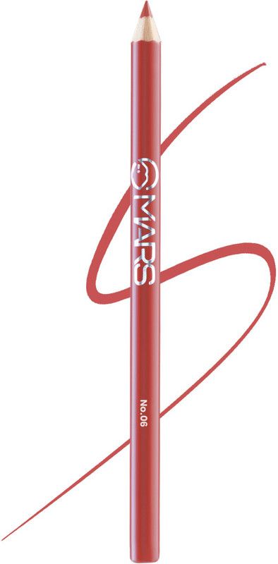 MARS Lip & Eyeliner Pencil Long Lasting Water Proof-(Red 06),0.6 Gm 1 g  (Red)