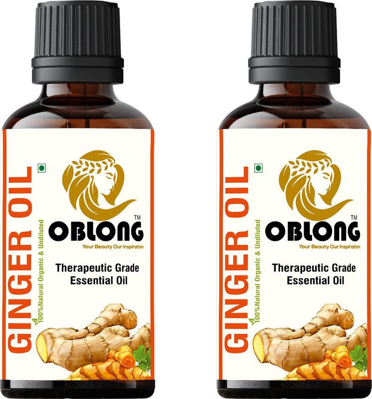 OBLONG PREMIUM QUALITY 100% ORGANIC GINGER OIL 2 BOTTLE(S) OF 10ML  (20 ml)
