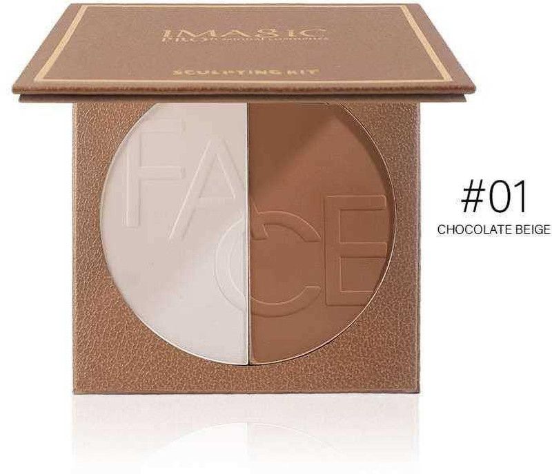 COSLUXE IMAGIC PROfessional cosmetics SCULPTING KIT Contouring duo Kit (Chocolate Beige 01) Highlighter  (01 CHOCOLATE BEIGE)