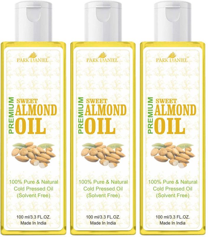 PARK DANIEL Premium Sweet Almond For Hair Growth Combo Pack 3 Bottle of 100 ml(300 ml) Hair Oil  (300 ml)