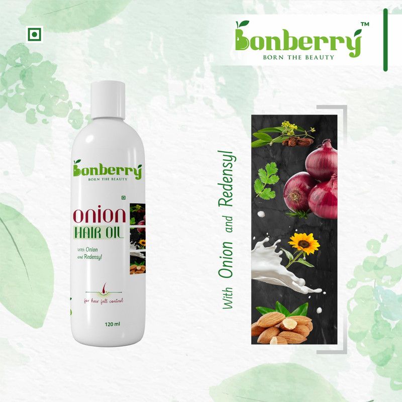 Bonberry Onion Hair Oil for hair growth with Onion & Redensyl for Hair Fall Control Hair Oil  (120 ml)