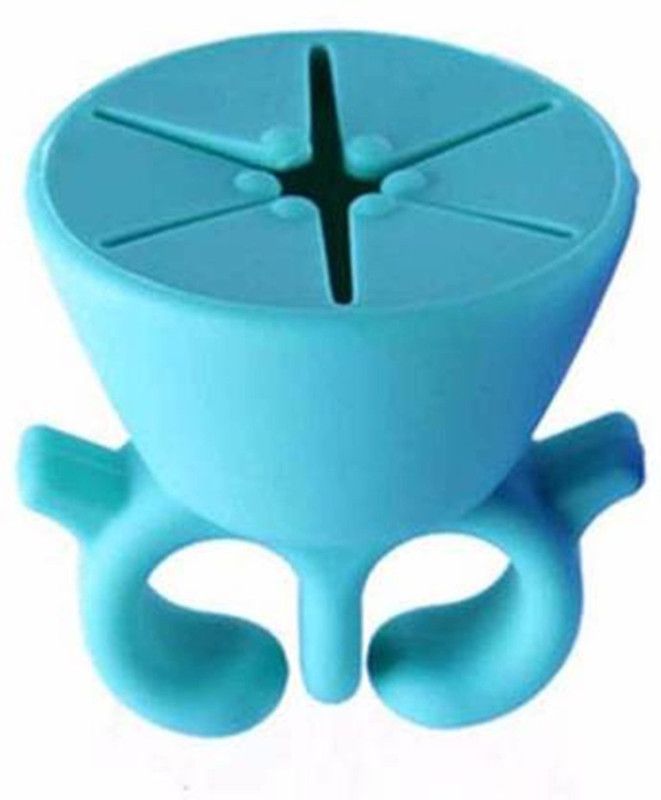 shreeji creation Nail Polish Bottle Display Silicone Round Holder Stand Wearable Nail Polish Bottle Holder Vanity Box  (Blue)