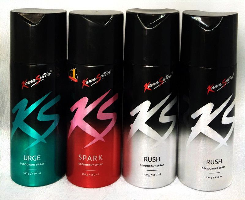 KS U-S-R-R (PACK OF 4) Deodorant Spray - For Men & Women  (400 ml, Pack of 4)