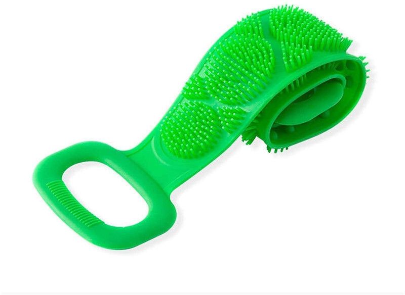 YANCI Silicone Double Side Bath Body Back Brush Scrubber Deep Clean-Exfoliating(Green)