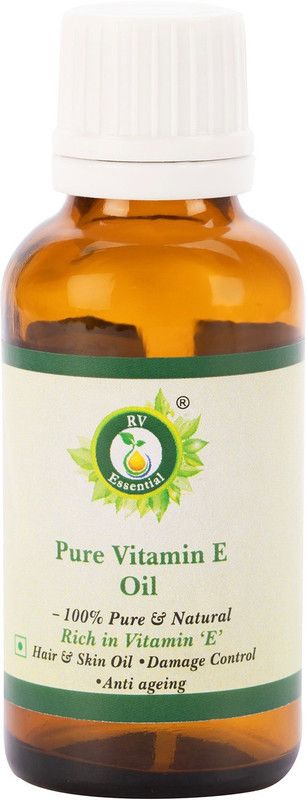 R V Essential Pure Vitamin E Oil 30ml (100% Pure and Natural Rich in Vitamin E)  (30 ml)