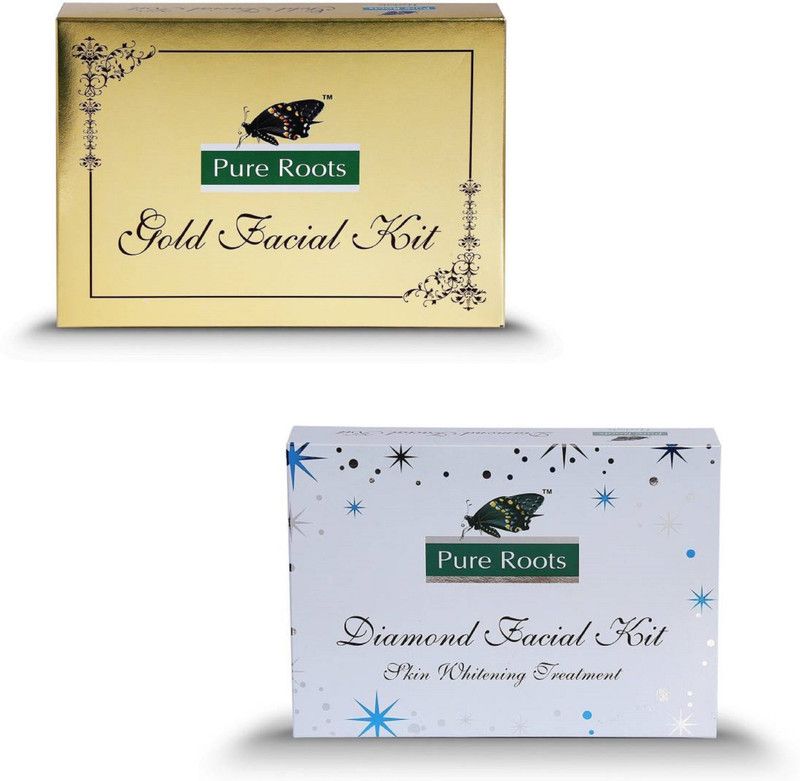 Pure Roots Gold & Diamond Facial Kit 300G + 300G  (2 x 300 g)