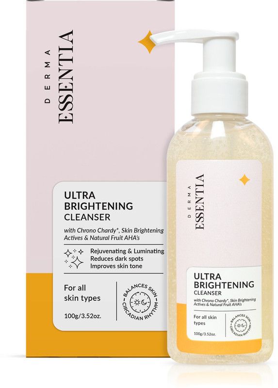 DERMA ESSENTIA Ultra Brightening Cleanser with Chrono Chardy, Fruit AHA’s & Brightening Actives  (100 g)
