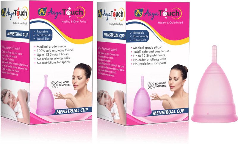 Aayatouch Large Reusable Menstrual Cup  (Pack of 2)