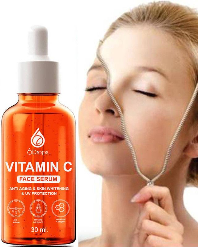 6Drops Vitamin C Face Serum - Skin Brightening Serum , Anti-Aging, Skin Repair 30 ml  (30 ml)