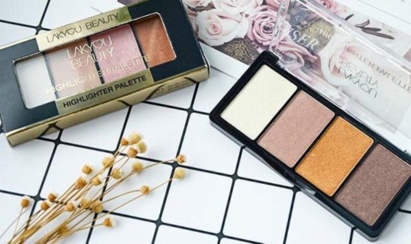 Abelestore highlighter palette shade 02 Highlighter Lak-You Beauty Highlighter  (Golden)