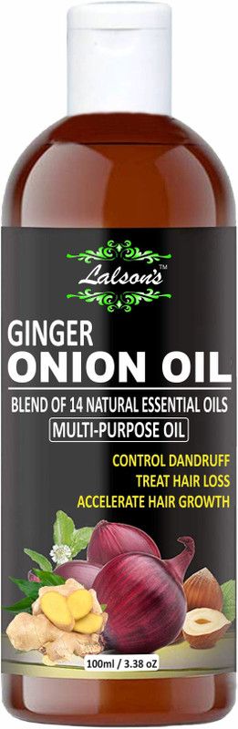 Lalson's Onion & Ginger Oil For Hair Growth 100% Natural With 14 Natural Oils Hair Oil  (100 ml)