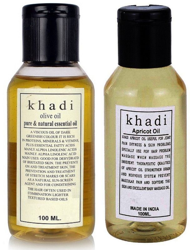 Khadi Herbal Combo Oil: Olive & Apricot Oil  (200 ml)