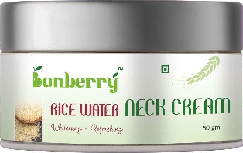 Bonberry Rice Water Neck Back Cream, For Even Toned Smooth Nape, Brightens the Neck Skin.  (50 g)