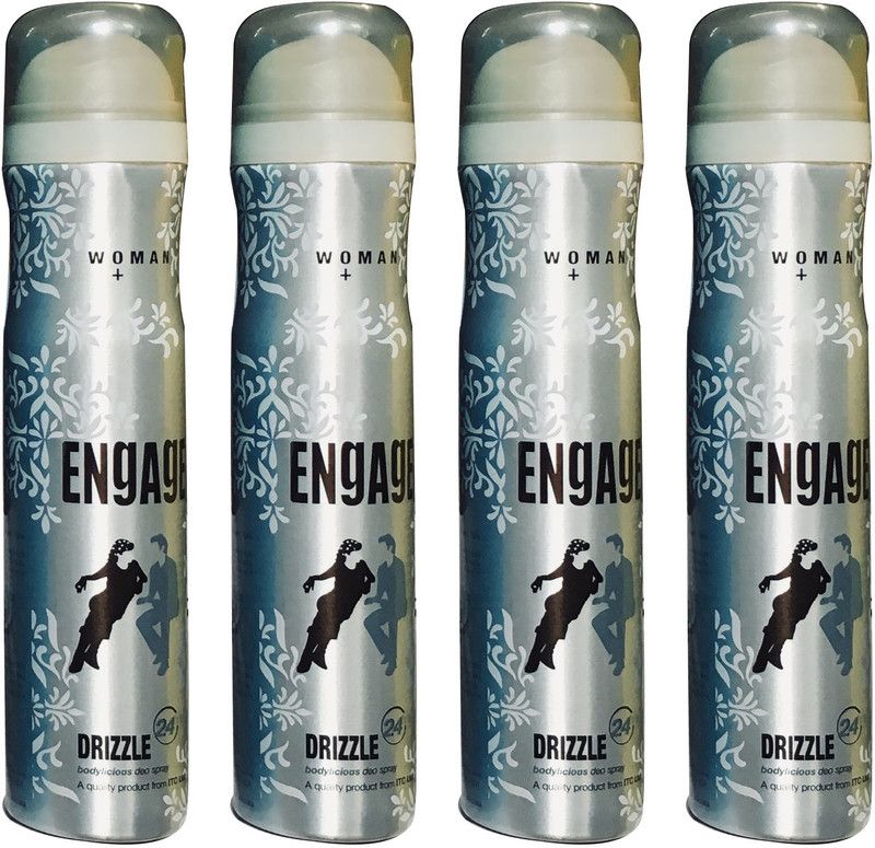 Engage DRIZZLE (PACK OF 4) Deodorant Spray - For Women  (600 ml, Pack of 4)