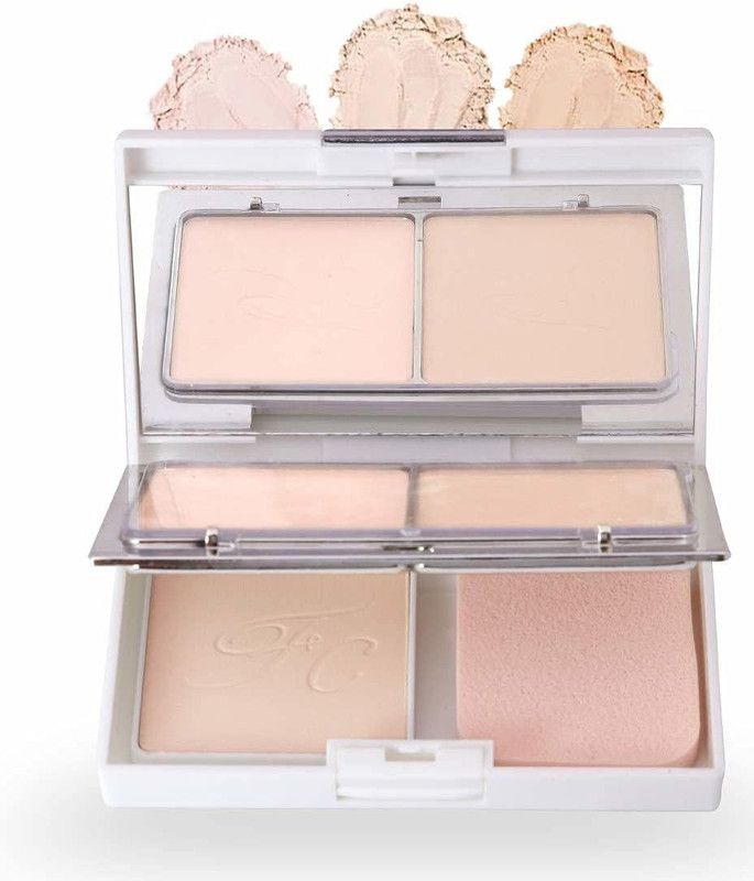 MYEONG PROFESSIONAL MAKE UP LOOK 3 IN 1 COMPACT POWDER LONG LASTING Compact  (BEIGE, 18.6 g)
