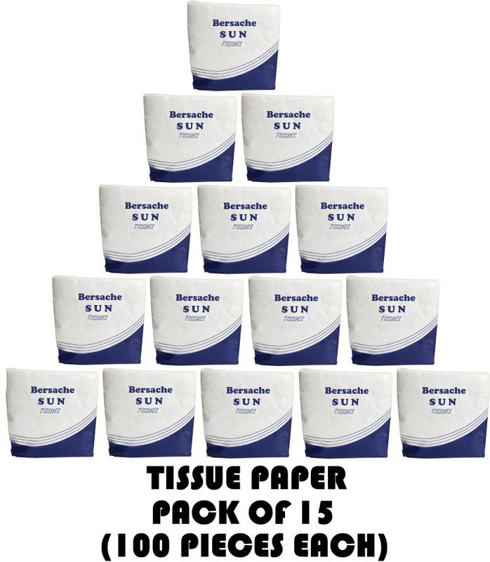 BERSACHE Plain Tissue Paper Napkins (1500 Tissues)  (1500 Tissues)
