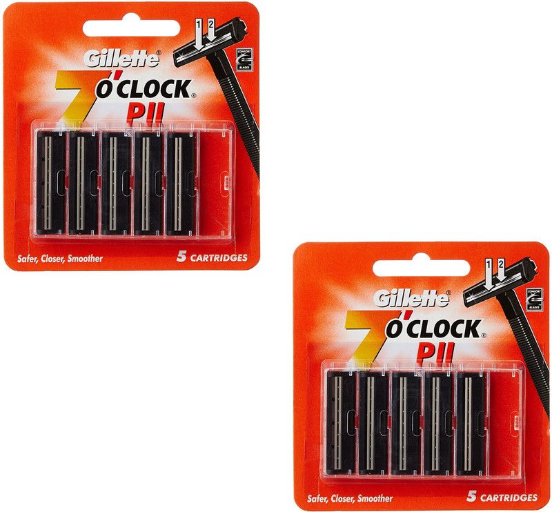 Gillette PII COMBO PACK OF 2 X 5=10  (Pack of 2)