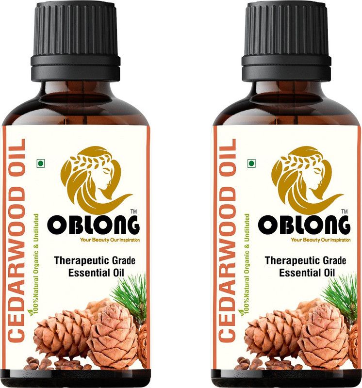 OBLONG PREMIUM QUALITY 100% ORGANIC CEDARWOOD OIL 2 BOTTLE(S) OF 10ML  (20 ml)